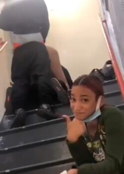 Cogiendo en las escaleras de la uni + Video viral 5